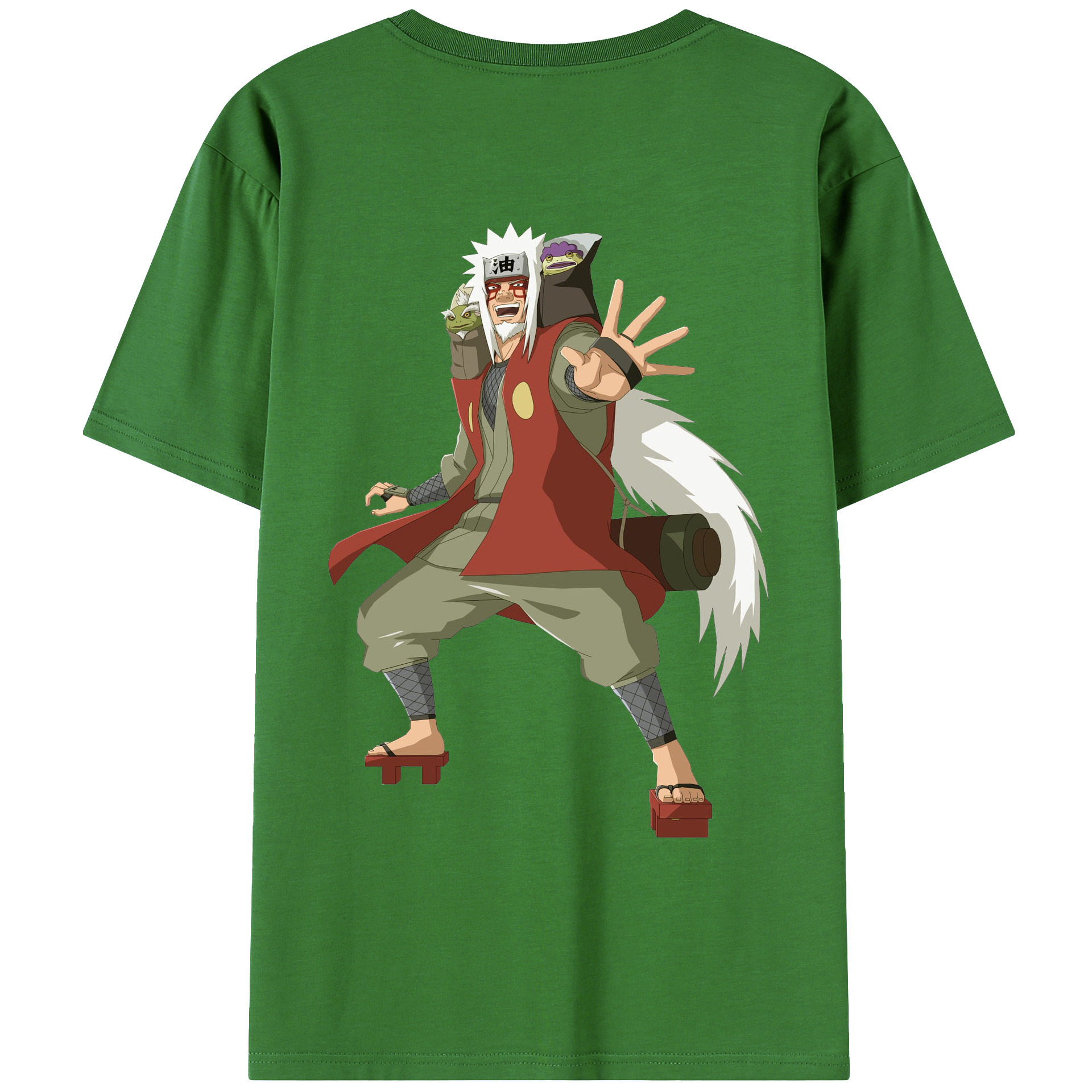 （画像用） NARUTO -ナルト- 自来也（じらいや） Jiraiya レディース半袖Tシャツ(バックプリント)